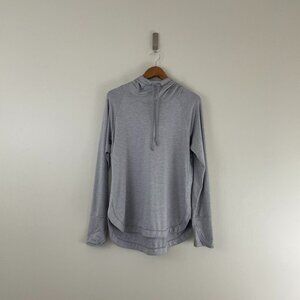 Athleta Uptempo Pullover Hoodie in Norwegian Grey Size Large